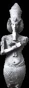 Achnaton colossal image from Karnak unknow artist